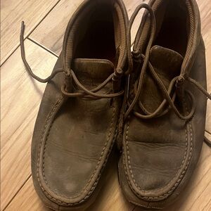 Twisted X Dark Brown Leather Women's Moccasin Lace-Up Shoes